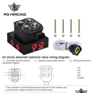 /Motorfiets 12V Solenoid Vae Air Ride Suspension Spruitstuk 0-200Psi Controle Tas Pqy-Esv01 Drop Levering