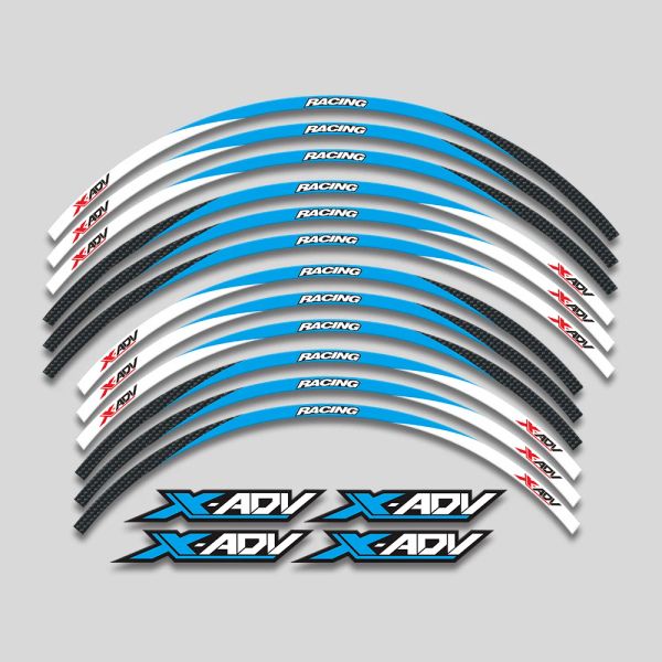 Accessoires de moto roues autocollants rubans de bande de jante réfléchissants décalpés décoratifs décoratifs pour Honda X-ADV750 X ADV750 XADV 750