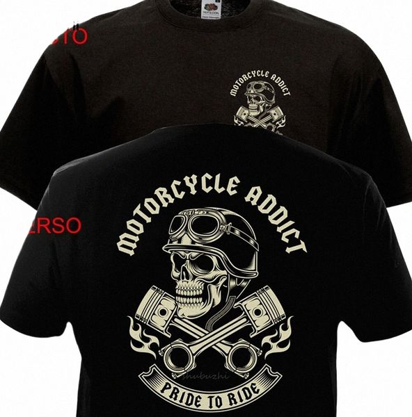 Motocicleta Addict Biker Chopper Bobber Motard Motorrad Verano Manga corta Tallas grandes Imprimir Hombres Camiseta Verano Camiseta S9g0 #