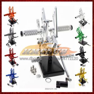 Reposapiés CNC ajustable para motocicleta Pedal trasero para KAWASAKI NINJA ZZR 1100 ZZR-1100 ZZR1100 93 94 95 96 97 98 99 00 01 Reposapiés CNC Reposapiés Rearset Kit 8Color