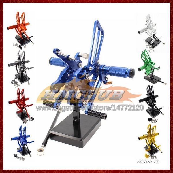 Motocicleta Ajustable CNC Reposapiés Reposapiés Juego trasero Pedal para HONDA CBR250 R CBR 250R CBR250R 11 12 13 14 15 2011 2012 2013 2015 Reposapiés CNC Reposapiés Rearset Kit 8Color