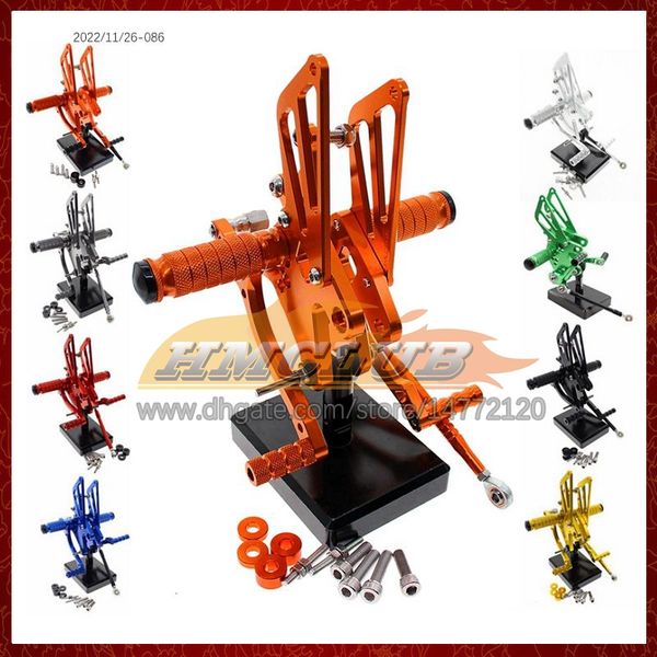 Pedal de juego trasero de reposo de pie CNC ajustable en motocicleta para Honda CBR400 CBR 400RR 400 RR NC23 CBR400RR 87 88 89 1987 1988 1989 CNC PEGS FOETREST ROTREST 8Colors 8colores