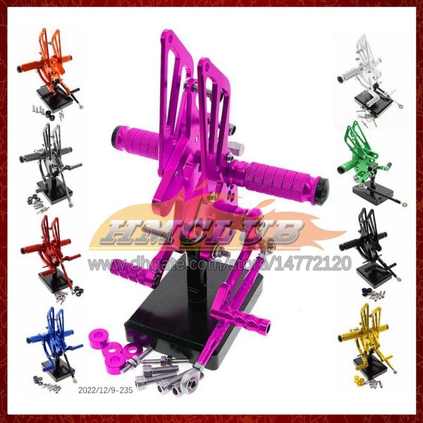 Pedal de juego trasero de reposapiés CNC ajustable para motocicleta para YAMAHA TZR-250 3XV TZR250 TZR 250 92 93 94 95 96 97 1992 1996 1997 Kit de reposapiés CNC de 8 colores