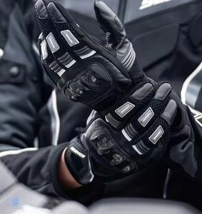 Guantes protectores de fibra de carbono anticaída para motocicleta para hombre