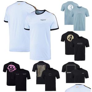 Vêtements de moto 2022 F1 T-shirt Forma 1 T-shirts de pilote à manches courtes Costume de course Motorsport Team Uniform Tops Summer Plus Taille Brea Otzc6