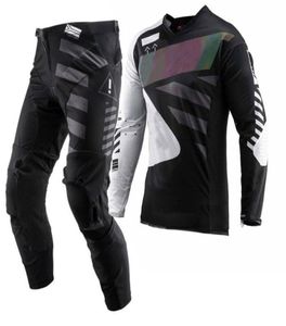 Vêtements de moto 2022 LEAT 55 Maillot et pantalon de motocross MX Gear Set Combo Vert Vêtements de moto Off Road Racing Suit4197441