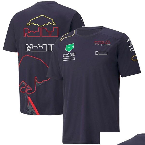Vêtements de moto 2022 Nouveau T-shirt F1 Forma 1 Costume de course T-shirts Fans Casual Respirant Manches courtes Logo de l'équipe personnalisée Hommes T-shirts Ot19O
