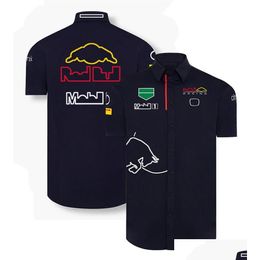 Motorfietskleding 2022 Nieuw F1 Team Racing Suite Mens Short Sleeveved Rapel Shirt Overalls Custom Overtherized Drop Delivery Mobiles Motorc Dhmun