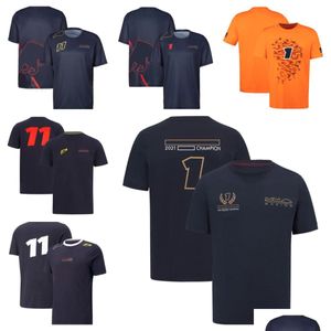 Motorfietskleding 2022 NIEUW F1 T -shirt Racing Forma One Team Uniform Workwear aangepaste plus size drop levering mobiles Motorcycles Access DHOQV