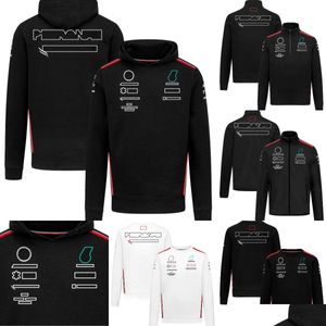 Motorkleding 2023 F1 Hoodie Forma 1 Officiële Zwarte Sweatshirts Nieuw Seizoen Team Uniform Racing Kleding Dezelfde Heren Losse Capuchon SW Otnkx