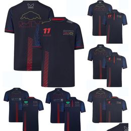 Motorfietskleding 2023 F1 Mens Team Shirt T-shirt Forma 1 Racing Suit en 11 Driver Fan Top T-Shirts Jersey Moto Kleding Drop Delive OT8FO