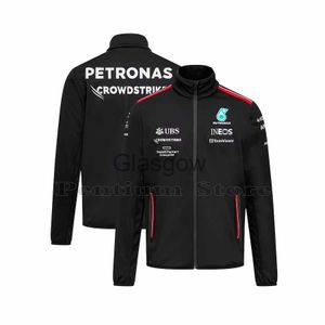 Vêtements de moto 2023 F1 Petronas Imprimé Fans de voitures de Formule 1 Racing Team Vêtements Veste Coupe-vent Garder au chaud Noir Zipper Lnsert Sportswear x0803