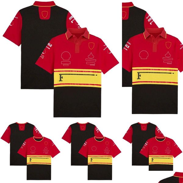 Vêtements de moto 2023 F1 Team Racing T-shirt Forma 1 Chemises de pilote T-shirts Nouvelle saison Vêtements Red Race Jersey Fans Tops Mens Drop Otpc4