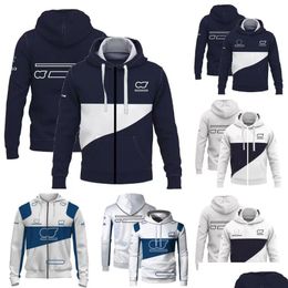 Motorfietskleding 2023 Forma One Team Hoodie F1 Zipper voor mannen Women Racing Hooded Sweatshirt Jacket Outdoor Quick Dry Motocross Jers Oterd