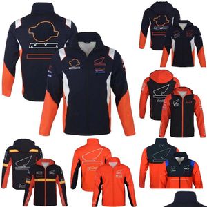 Vêtements de moto 2023 Veste coupe-vent en plein air Moto Racing Costume Sweat à capuche Pull Automne et hiver Mode Hommes Chaud Zipper Vestes Co Otup6