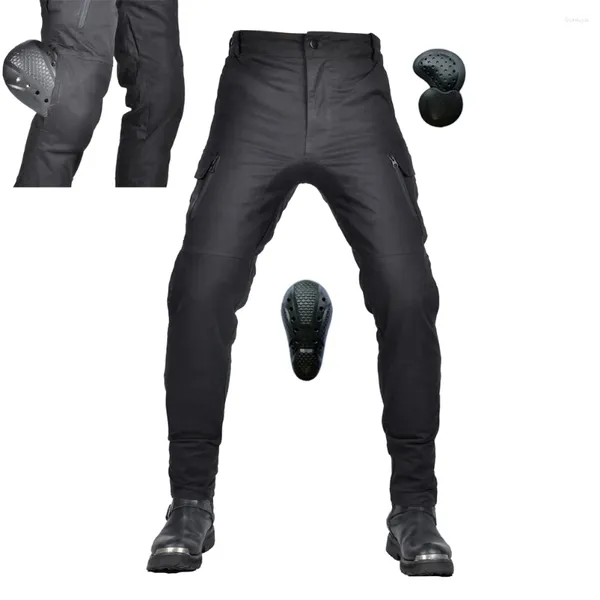 Ropa de motocicleta 2024 Pantalones protectores de montar para hombres con 4 x almohadillas de armadura CE Pantalón de carga Locomotora Motocross Racing Pantalones ATV UTV