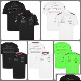 Vêtements de moto 2024 Nouveau F1 Racing Costume T-shirt Forma One Team Summer Chemise à manches courtes Vêtements Hommes Personnalisation Drop Livraison Otgja