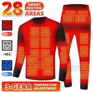 Motorcycle Apparel 28 Areas Winter Heated Jacket Men Heated Thermal Underwear Men Fleece USB Powered Women's Clothing Motorcycle Jacket Ski Camping