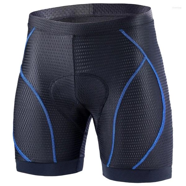 Vestuário de motocicleta 4D acolchoado bicicleta bicicleta shorts ciclismo com apertos de perna antiderrapantes para clube azul xxl