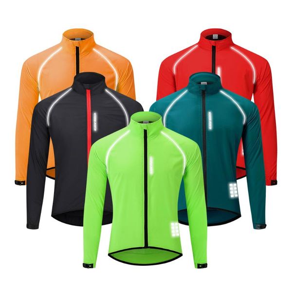 Ropa de motocicleta Chaquetas de otoño para hombre Cortavientos reflectante Chaqueta todoterreno a prueba de viento Chaqueta repelente al agua Chaqueta de motociclista