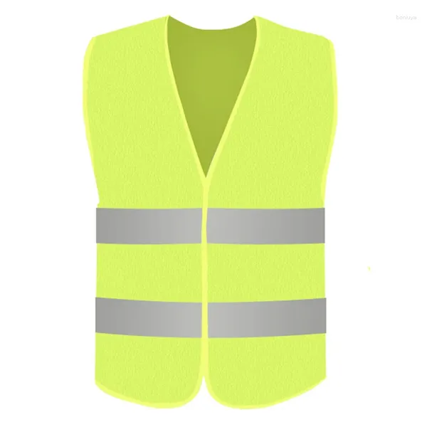 Vêtements de moto, gilet d'urgence de voiture, sécurité fluorescente, maille haute réfléchissante pour la visibilité