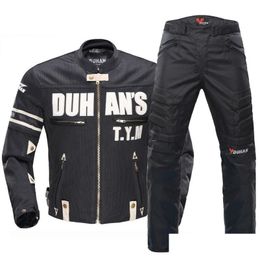 Vêtements de moto Chaqueta Moto Jacket Mesh respirant Jaqueta Motociclista Équipement de protection Motorcross Vêtements Moto Drop Deli Dhykd