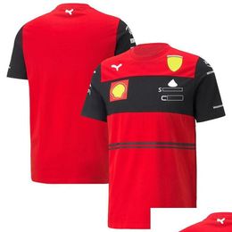 Vêtements de moto Classique Ferrari F1 T-shirt Forma 1 Fans Sports extrêmes Vêtements respirants Top surdimensionné à manches courtes personnalisé Drop Dhwqd