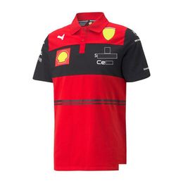 Motorkleding Klassiek Ferrari F1 T-shirt Forma 1 Fans Extreme sporten Ademende kleding Top Oversized korte mouw Custom Drop Dh1Se