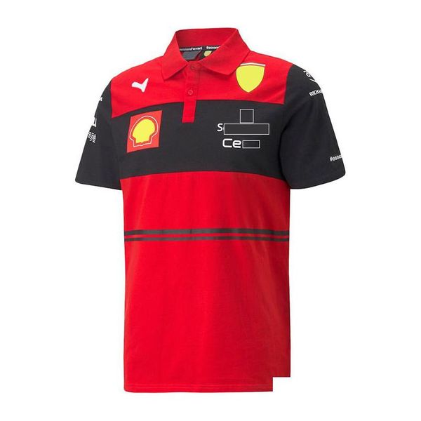 Vêtements de moto Classique Ferrari F1 T-shirt Forma 1 Fans Sports extrêmes Vêtements respirants Top surdimensionné à manches courtes personnalisé Drop DH1SE