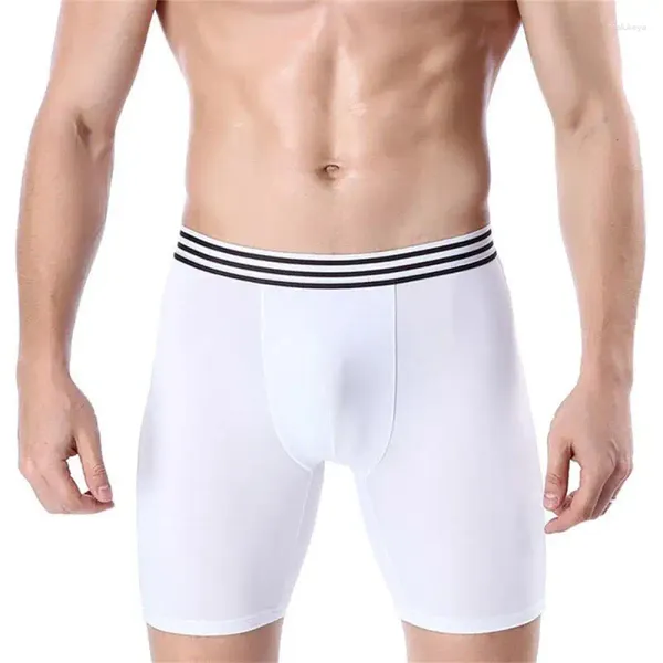 Vêtements de moto Slips de cyclisme Hommes confortables Angle plat Sports Sous-vêtements à séchage rapide Texture de soie de glace étendue Jambes anti-usure douces