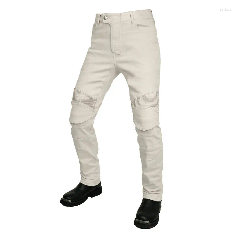 Motorcycle Apparel Denim Men's Retro Casual Cycling Pants Off-road Elastic Waterproof And Windproof