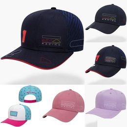 Motorcycle Apparel F1 2024 Caps de course d'équipe Forma 1 Cup de chauffage Snapback Cap courbe UNI Fashion brodée Baseball Mens Casual Classic VI OTLUJ