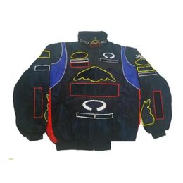 Ropa de motocicleta F1 forma una chaqueta de carreras otoño e invierno flotación de algodón bordada