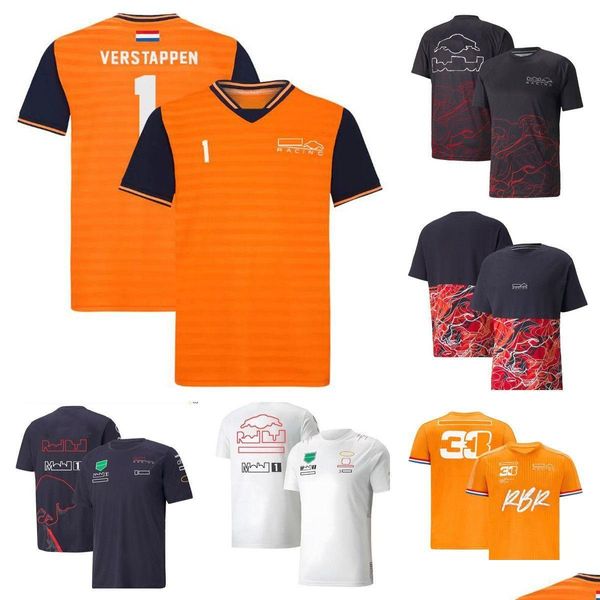 Vêtements de moto F1 Forma One T-shirt Nouvelle chemise à col rond avec la même livraison personnalisée Mobiles Accessoires de motos Dhdfi