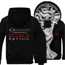 Vêtements de moto F1 Sweat à capuche Automne et hiver Veste à glissière en polaire Coupe-vent Motocross Sweat à capuche Marque Sportswear Racing d'OTBT1