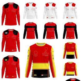 Vêtements de moto F1 Racing Team Uniforme Mens T-shirt à manches longues Printemps et automne Sports 16ème No.55Th Pilote Plus Taille Custom Quick Ot2Zh