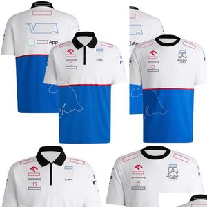 Motorcycle Apparel F1 T-shirt pour hommes 2024 Forma 1 équipe Logo zip collier