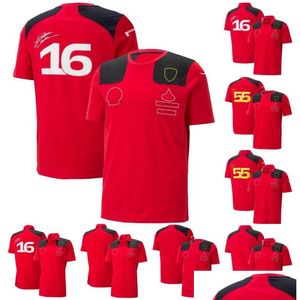 Vêtements de moto F1 T-shirt Chemises pour hommes Forma 1 Red Team T-shirts à manches courtes Vêtements de course d'été Jersey Custom Drop Deli Dhudx