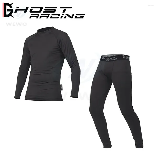 Motorcycle Apparel Ghost Racing Men's Bined Setwear Set Ski Ski Base Base Winter Warm Long Johns Shirts Tops Bottom Jersey Pant