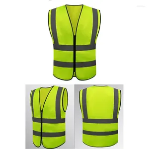 Ropa de motocicleta Chaleco amarillo de alta visibilidad Ropa de trabajo de seguridad reflectante para correr de noche Ciclismo Hombre Advertencia Ropa de trabajo Fluorescente