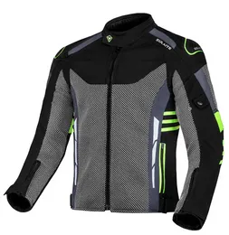 Veste de vêtements de moto respirante Motocross Chaqueta été maille Motociclista avec Protection CE amovible homme veste moto