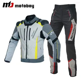 Chaqueta de vestimenta de motocicleta Four Seasons Men Moto Protector Pants Armor Touring Clothing Gear Protective