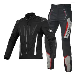 Veste de vêtements de moto pantalon motocross hors route course automobile quatre saisons