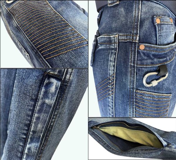 Vêtements de moto Kevlar Jeans de moto Corée du Sud Pantalons rétro Japon Hommes Moto Protection Jeans Racing Sports Aramid Motocross Protectiv