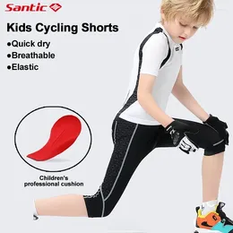 Vêtements de moto enfants shorts de cyclisme élastiques vêtements de vélo à séchage rapide avec coussin pour enfants absorbent des pantalons de sueur garçon fille