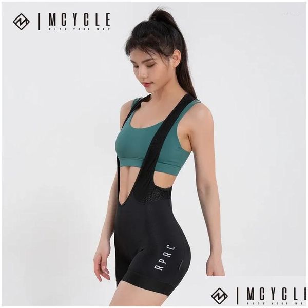 Ropa de motocicleta Mcycle Cómodo Pro Team Shorts de ciclismo personalizados Corte de una pieza Bicicleta Bicicleta Bib Short Transpirable Mujeres Drop Delive Otytf