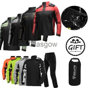 Motorkleding Mannen Motorfiets Regenjas Reflecterende Streep Motor Regenpak Moto Regenjas Jas Broek Biker Regen Motorrijder Kleding x0803