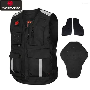 Vêtements de moto pour hommes Scoyco Motocross Gilet d'équitation Motocycliste Racing Boday Armor Rider Réfléchissant