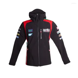 Vêtements de moto Moto Sweat à capuche Zip Pull en polaire pour Aprilia Racing Team Veste Garder au chaud Sweat-shirt d'hiver
