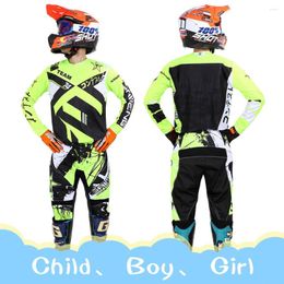 Motorfiets Apparel Motocross trui en broek kinder Kinder kleding Big Boy Girl Kind Student Racing Suit uitrusting Set Saimeng ATV